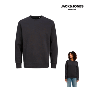 Basic Unisex Collegepaita Jack&Jones – pehmeä ja laadukas collegepaita luomupuuvillasta ja kierrätetystä polyesteristä. Sopii arkeen, painatuksiin ja työvaatteeksi.