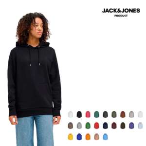 Jack & Jones Basic huppari, 300g/m², luomu puuvillaa