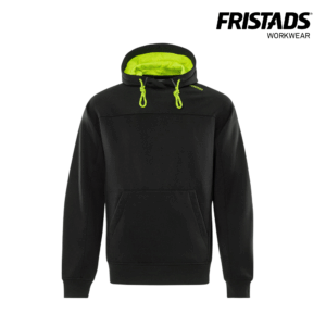 Hupullinen Collegepaita 7551 GSM musta neonkeltainen