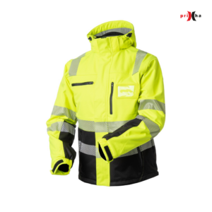 Priha Hi-Vis topattu softshelltakki 4340 keltainen musta