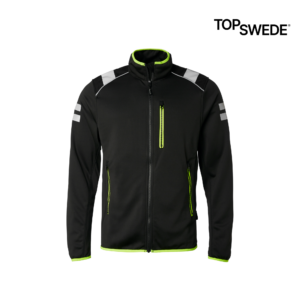 TopSwede 124 takki musta työtakki heijastavilla yksityiskohdilla